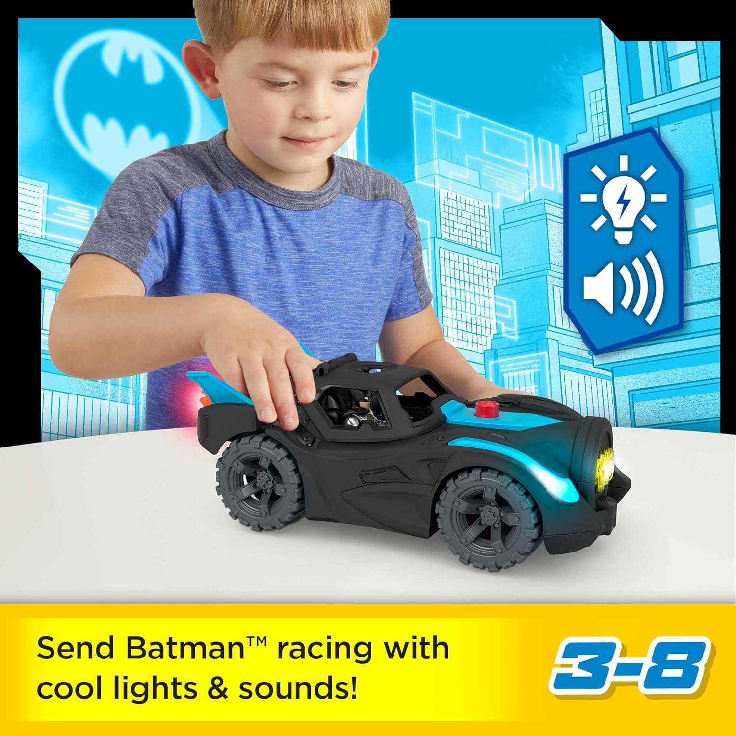 Fisher-Price Imaginext DC Super Friends Batmobiel met Licht en Geluid HGX96