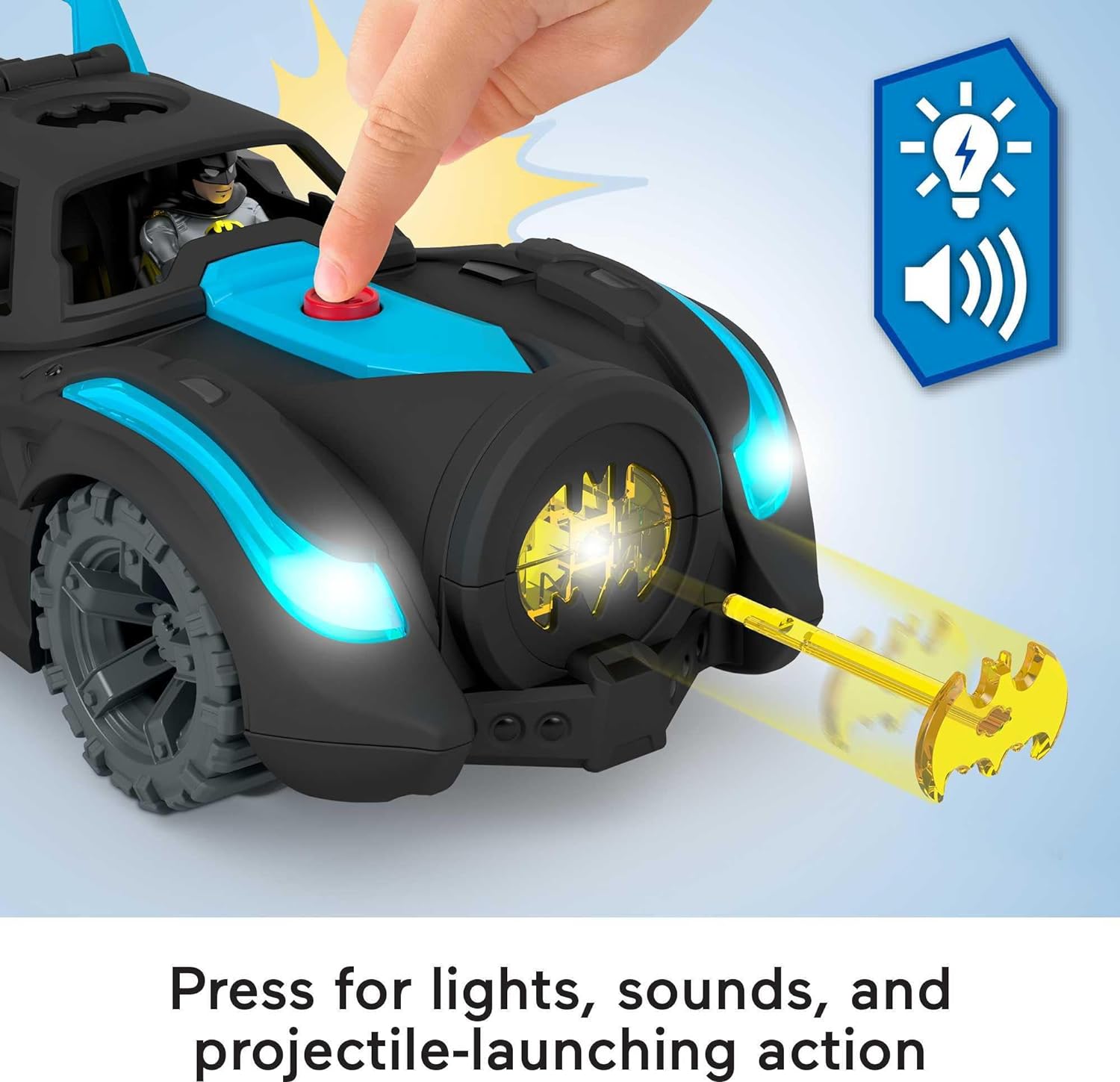 Fisher-Price Imaginext DC Super Friends Batmobiel met Licht en Geluid HGX96