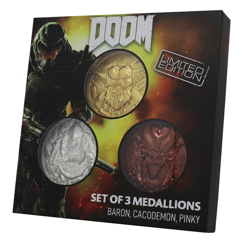 Doom Limited Edition Set Of 3 Arcade Mode Medallion Collection