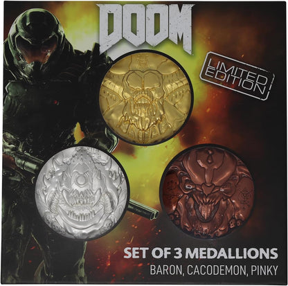 Doom Limited Edition Set Of 3 Arcade Mode Medallion Collection