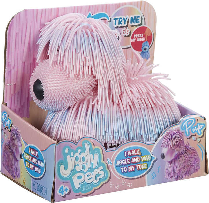 Jiggly Pets Pearlescent Puppy Pink Interactive Electronic Puppy toy with sounds music and movement Animal Toys Interactive pets Walking toy puppy