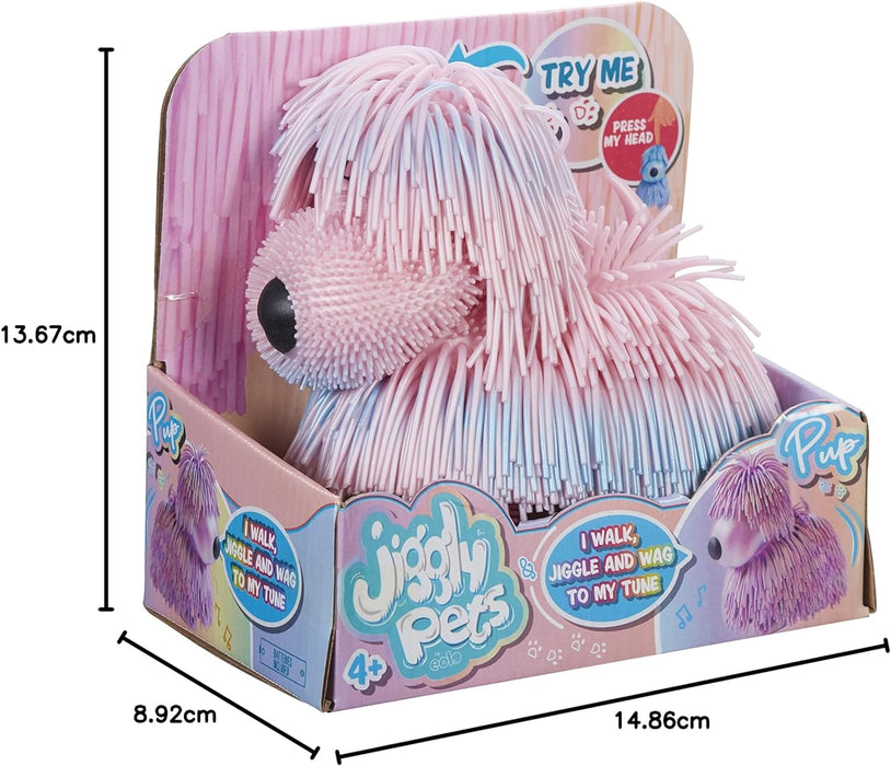 Jiggly Pets Pearlescent Puppy Pink Interactive Electronic Puppy toy with sounds music and movement Animal Toys Interactive pets Walking toy puppy