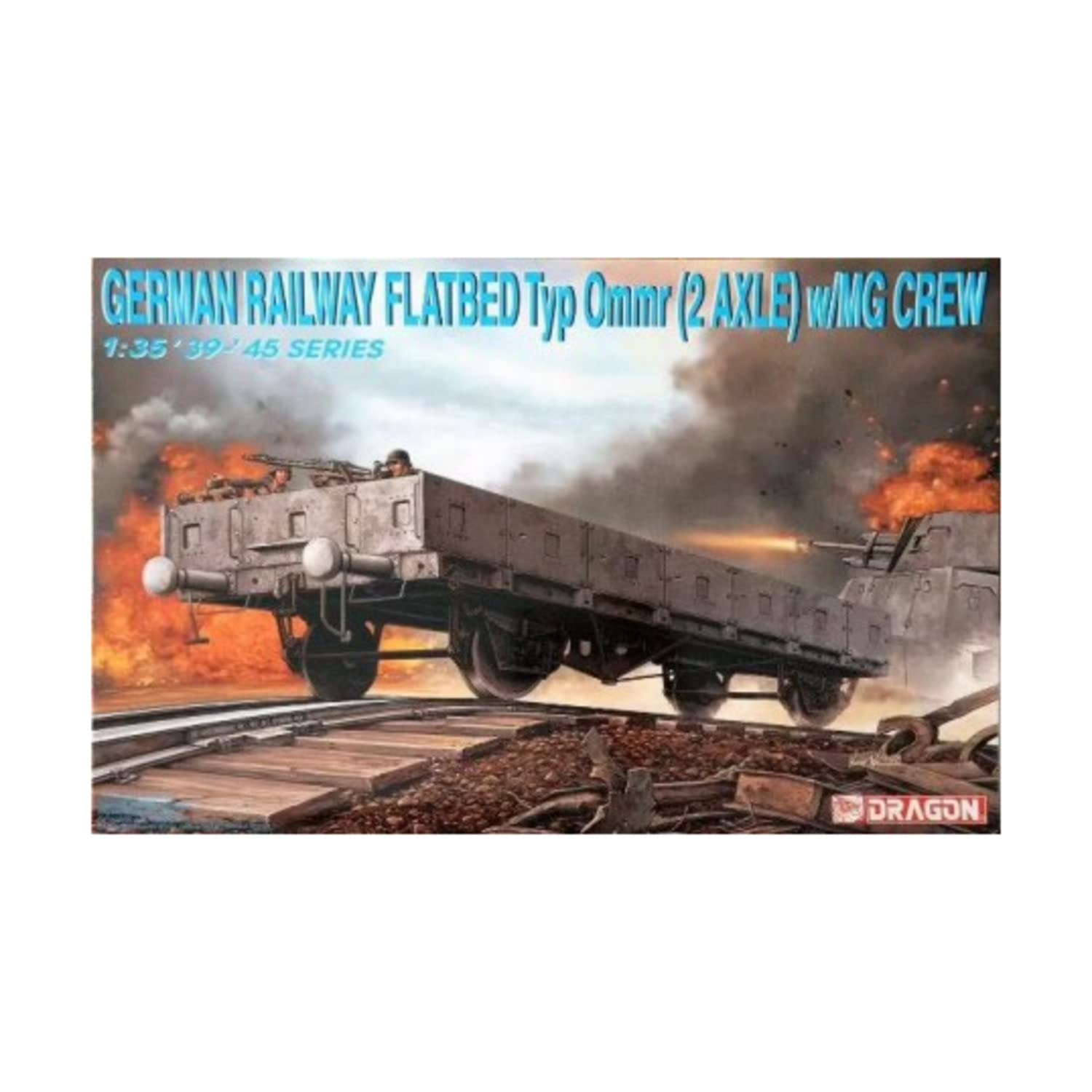 Dragon - 1/35 German Railway Flatbed Ommr 2 Axle Mg Crew (?/21) * - DRA6085