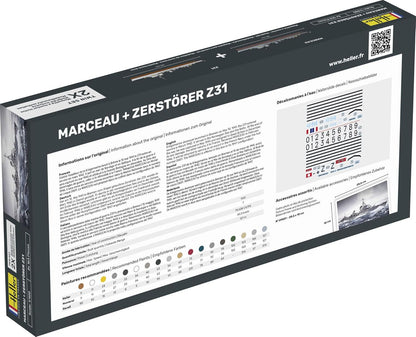 Heller 55009 STARTER KIT Marceau + Zerstörer Z31 TWINSET 1/400
