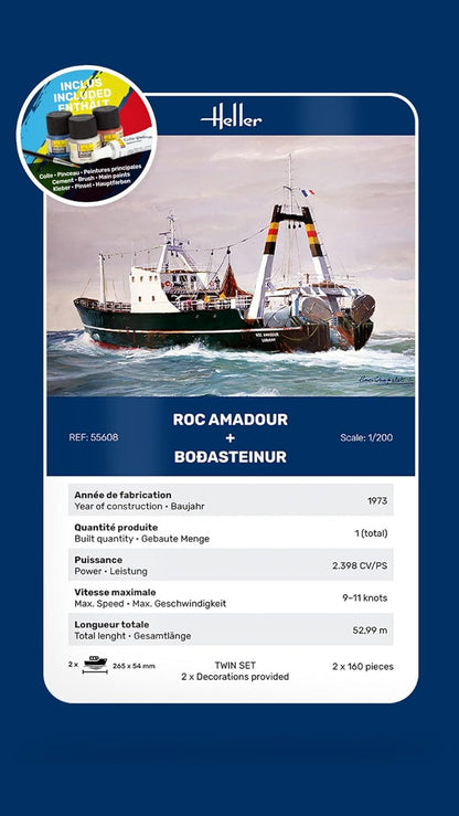 Maquette bateau : Starter kit : Roc amadour + Bodasteinur Twinset