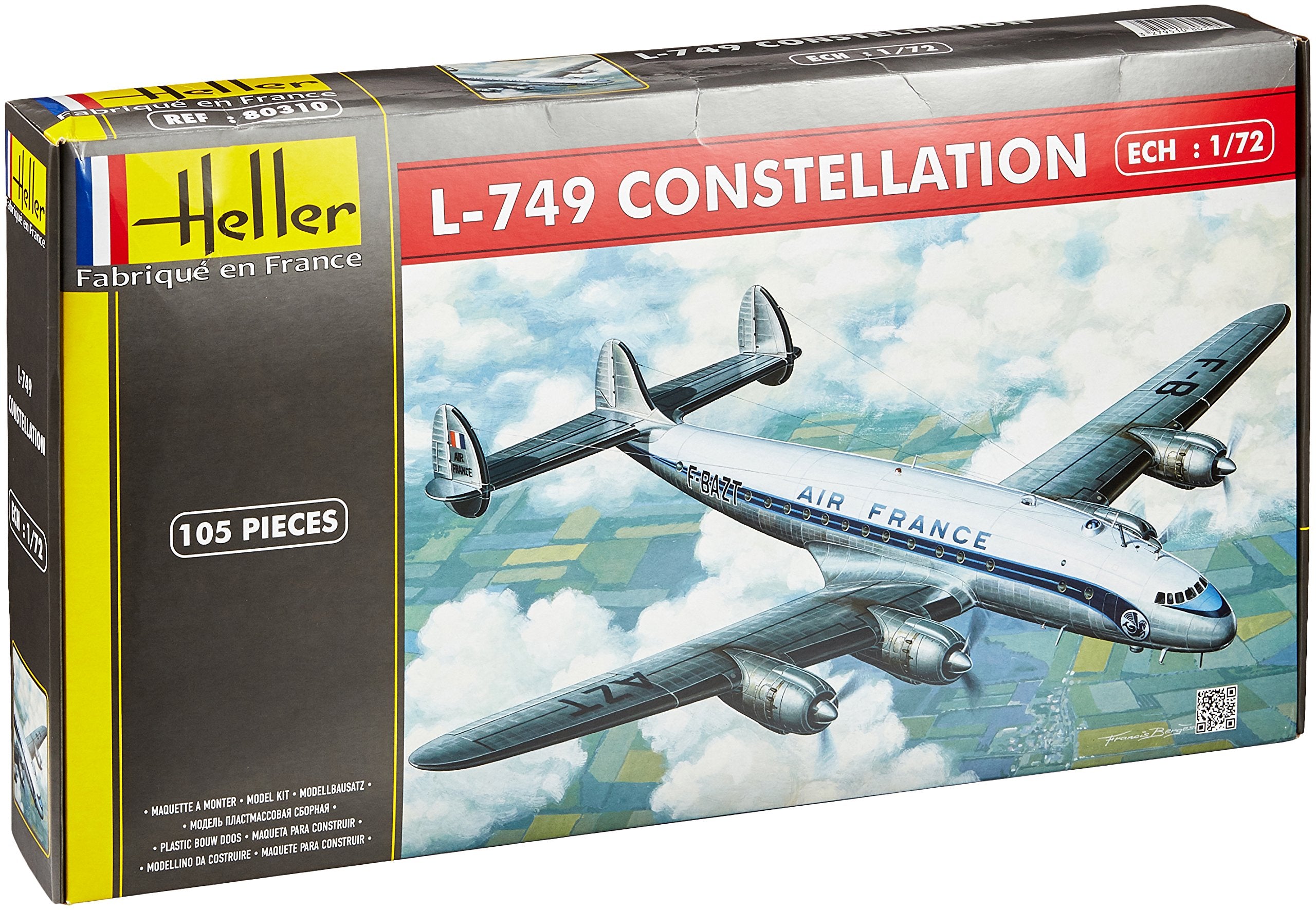 Heller 80310" L-749 Constellation Air France Model Kit, 1:72 Scale