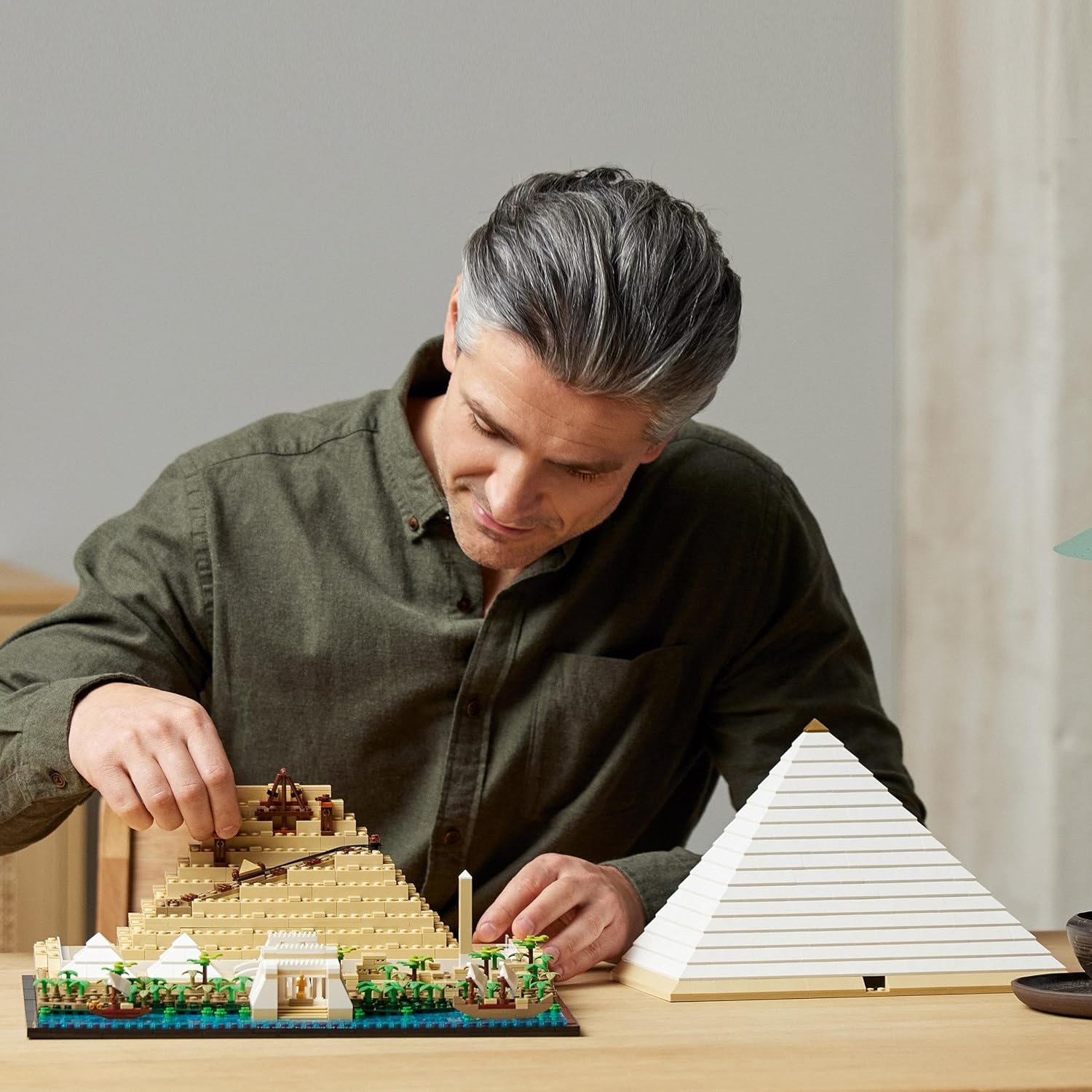 LEGO 21058 Architecture Great Pyramid of Giza Set & 21034 Architecture Skyline Model Building Set, London Eye, Big Ben, Tower Bridge Model Collection, Office Home Décor