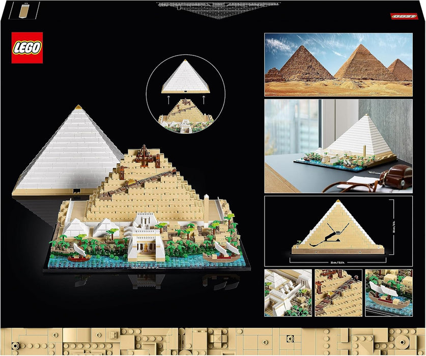 LEGO 21058 Architecture Great Pyramid of Giza Set & 21034 Architecture Skyline Model Building Set, London Eye, Big Ben, Tower Bridge Model Collection, Office Home Décor