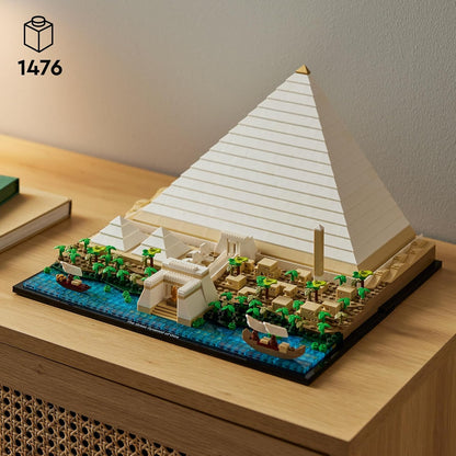 LEGO 21058 Architecture Great Pyramid of Giza Set & 21034 Architecture Skyline Model Building Set, London Eye, Big Ben, Tower Bridge Model Collection, Office Home Décor