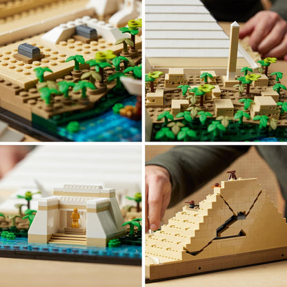 LEGO 21058 Architecture Great Pyramid of Giza Set & 21034 Architecture Skyline Model Building Set, London Eye, Big Ben, Tower Bridge Model Collection, Office Home Décor