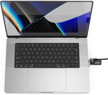 Compulocks MACBOOK PRO 16-INCH 2021 LEDGE LOCK ADAPTER W/COMB.LOCK SILVER