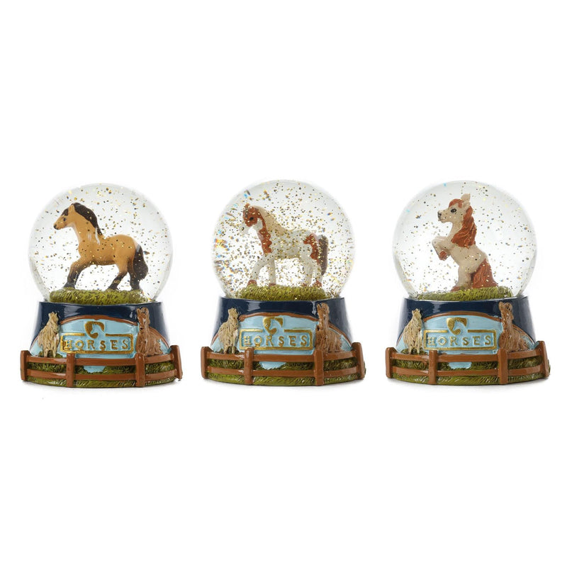 Horses Snow Globe 3-Ass Does not Apply Dolls and Accessories, Multi-Colour (35361Z