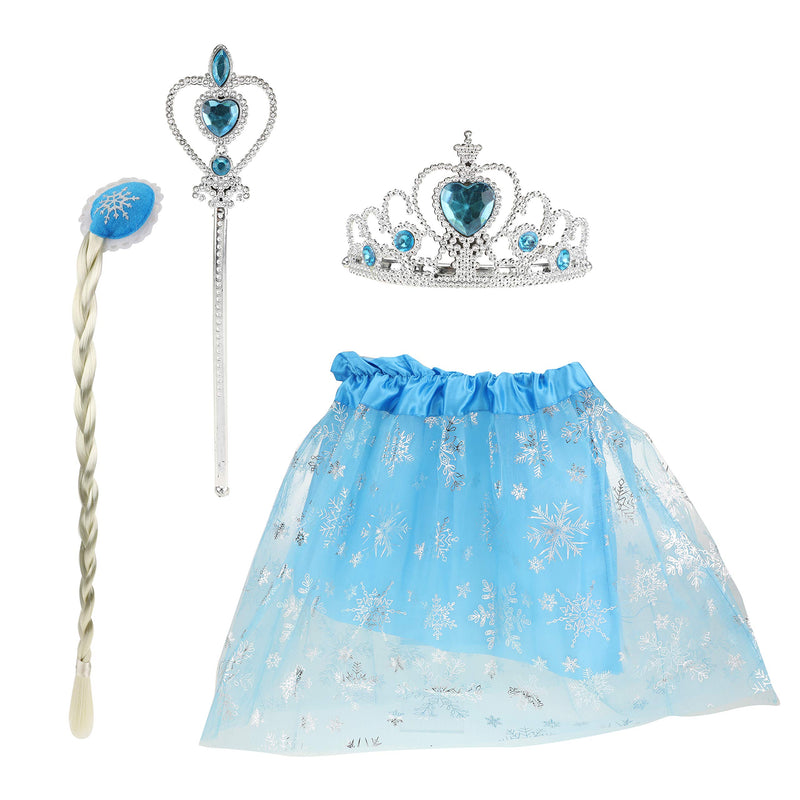 Ice Princess 4-piece dressing set WITH TUTU, TIARA AND PRINCESS STAFF XL 40X62CM