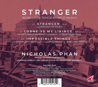 Stranger: Works for Tenor By Nico Muhly