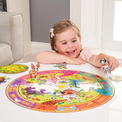 Playmonster Games Puzzled - Doggy Dash - 3-in-1 Puzzle, Board Game, find the hidden objects game., Multicolor, One Size