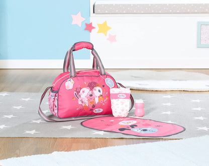 BABY born Changing Bag - Doll Changing Bag with Changing Mat, Lotion Bottle and a Nappy. Fits dolls up to 43cm - Suitable for children aged 3+ years - 832455
