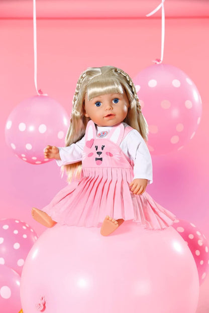 BABY born Bunny Dress - Fits BABY born dolls up to 43cm - Set Includes Bunny Dress with attached long sleeved top and hanger - Suitable for children aged 3+ years - 832868