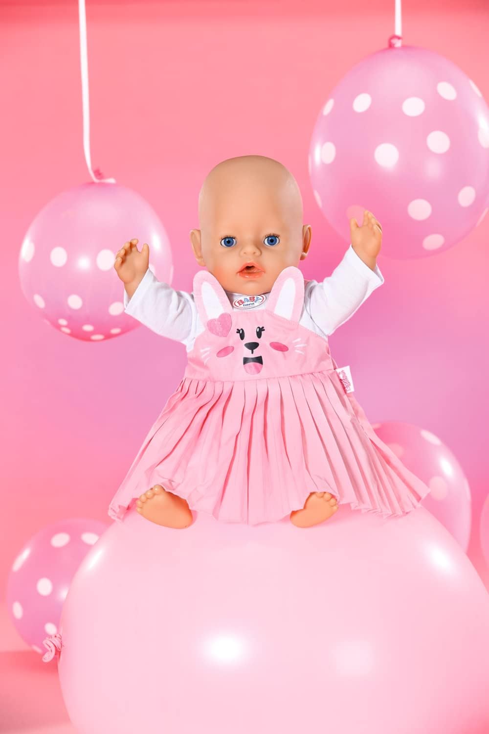 BABY born Bunny Dress - Fits BABY born dolls up to 43cm - Set Includes Bunny Dress with attached long sleeved top and hanger - Suitable for children aged 3+ years - 832868