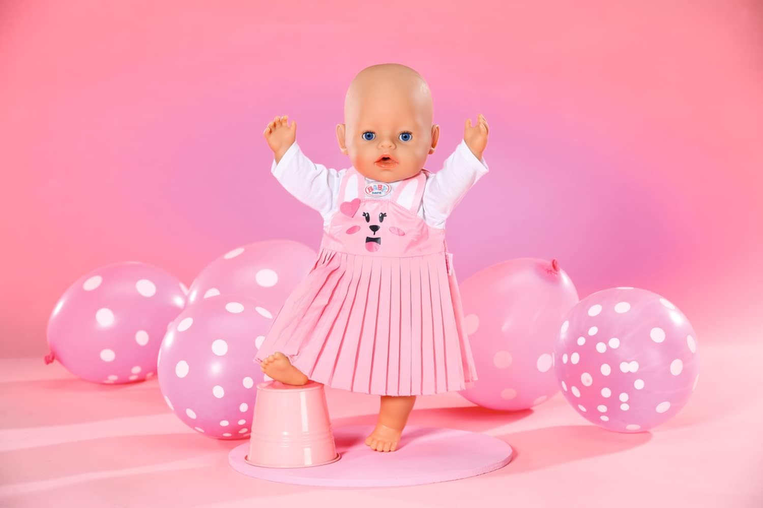 BABY born Bunny Dress - Fits BABY born dolls up to 43cm - Set Includes Bunny Dress with attached long sleeved top and hanger - Suitable for children aged 3+ years - 832868