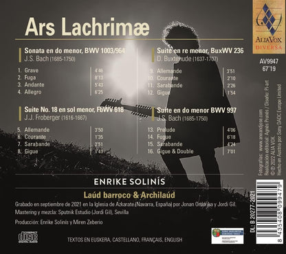 Ars Lacrimae (Works for Lute)