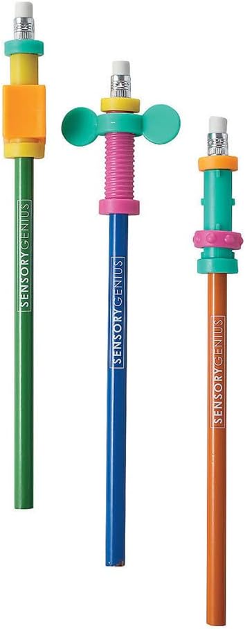 Sensory Genius by Mindware | Pencil Pushers | Pencil Accessories | Fidget Toys | Ages 5+ | 1 Player