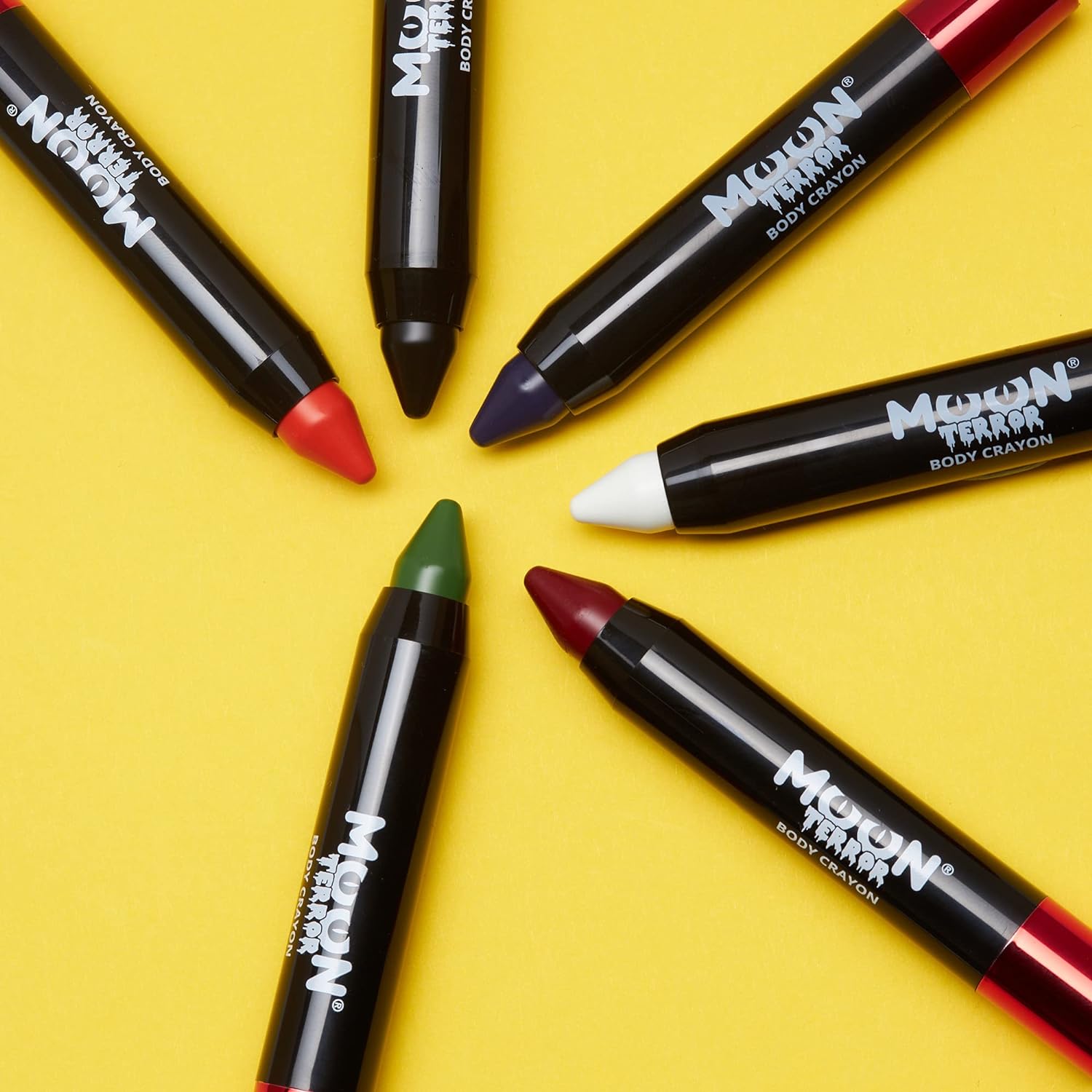 Smiffys Moon Terror Halloween Body Crayons, White