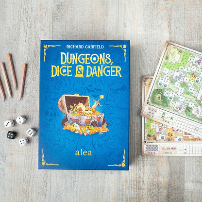 Ravensburger - Dungeons, Dice & Danger - Richard Garfield - Jeux de société - Aléa - Jeux de stratégie - Roll&Write - De 2 à 4 Joueurs à partir de 12 Ans - Mixte - 27270