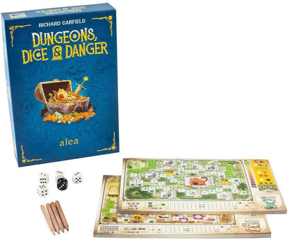 Ravensburger - Dungeons, Dice & Danger - Richard Garfield - Jeux de société - Aléa - Jeux de stratégie - Roll&Write - De 2 à 4 Joueurs à partir de 12 Ans - Mixte - 27270