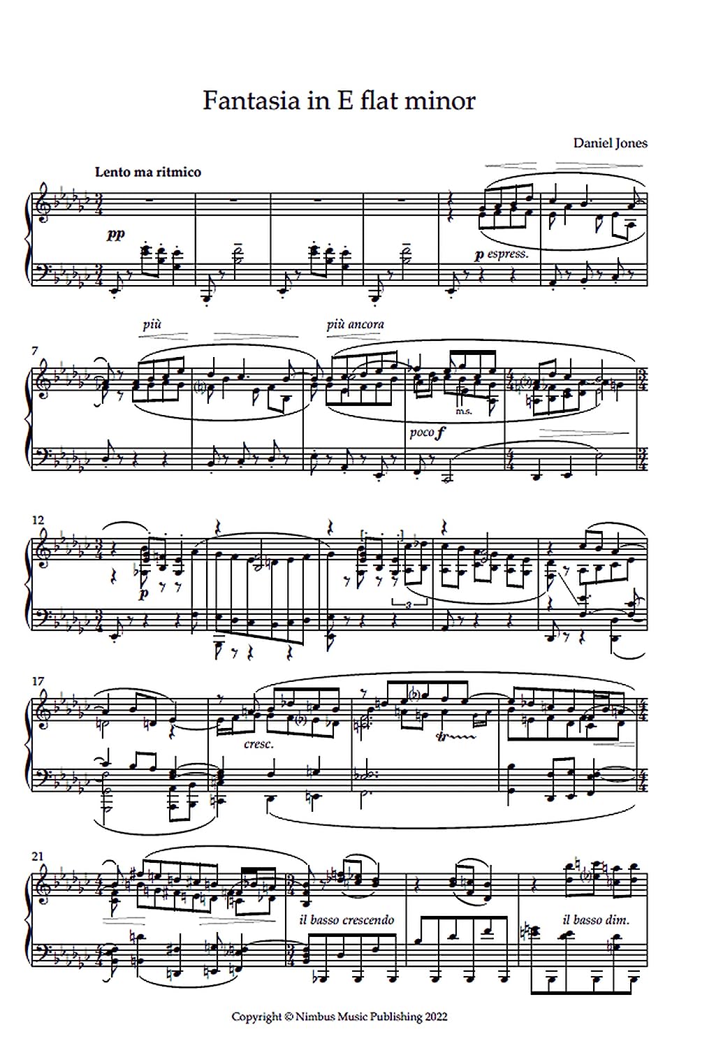 Fantasia in E-Flat Minor
