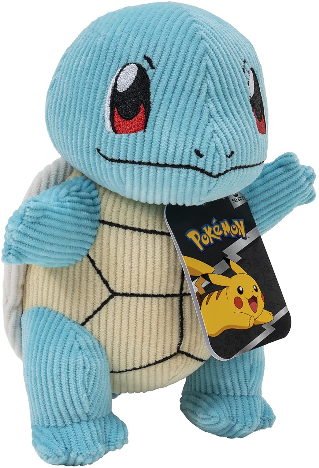 Pokemon Select Corduroy Sqirtle Plush - 8-Inch - Unique Fabric - Authentic Details, PKW2391, Multicolor
