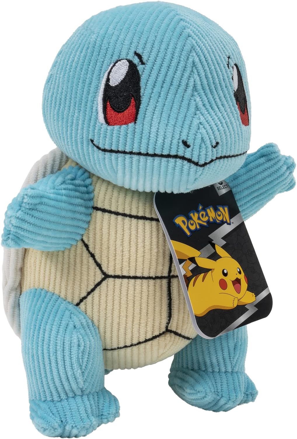 Pokemon Select Corduroy Sqirtle Plush - 8-Inch - Unique Fabric - Authentic Details, PKW2391, Multicolor