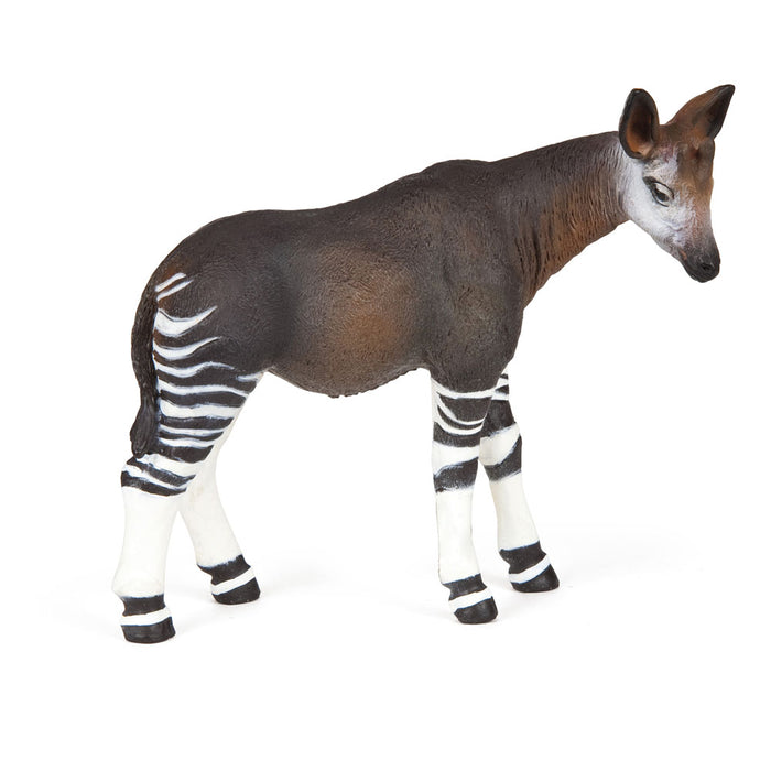 PAPO Wild Animal Kingdom Okapi Toy Figure, Brown/White (50077)