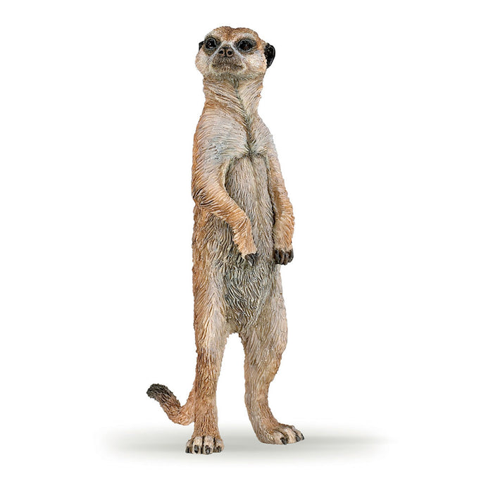 PAPO Wild Animal Kingdom Standing Meerkat Toy Figure, Brown (50206)