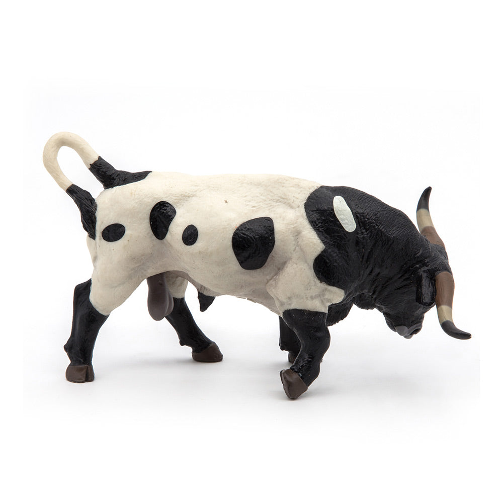 PAPO Farmyard Friends Texan Bull Toy Figure, Black/White (54007)