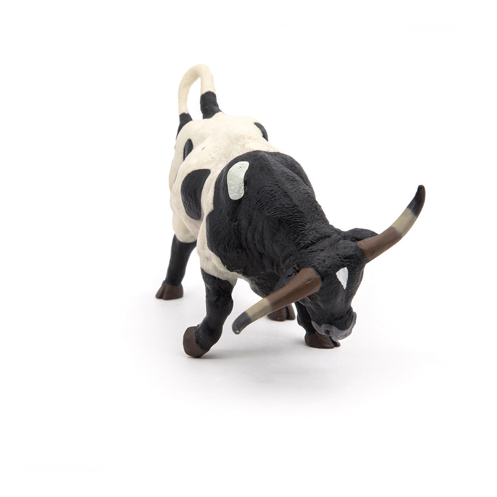 PAPO Farmyard Friends Texan Bull Toy Figure, Black/White (54007)