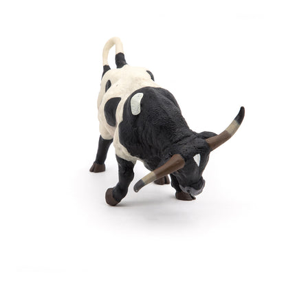 PAPO Farmyard Friends Texan Bull Toy Figure, Black/White (54007)