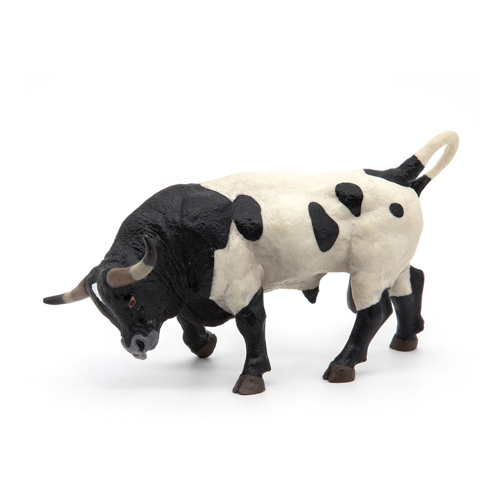 PAPO Farmyard Friends Texan Bull Toy Figure, Black/White (54007)