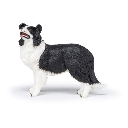 PAPO Dog and Cat Companions Border Collie Toy Figure, Black/White (54008)