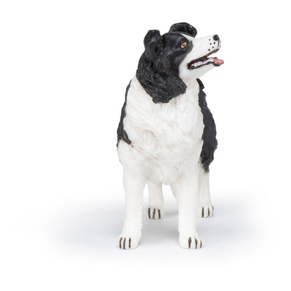 PAPO Dog and Cat Companions Border Collie Toy Figure, Black/White (54008)