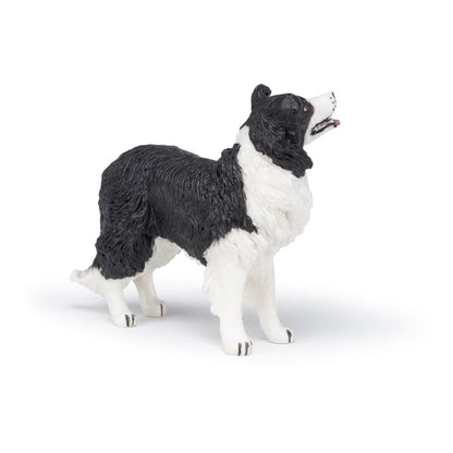 PAPO Dog and Cat Companions Border Collie Toy Figure, Black/White (54008)
