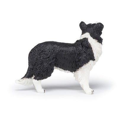 PAPO Dog and Cat Companions Border Collie Toy Figure, Black/White (54008)