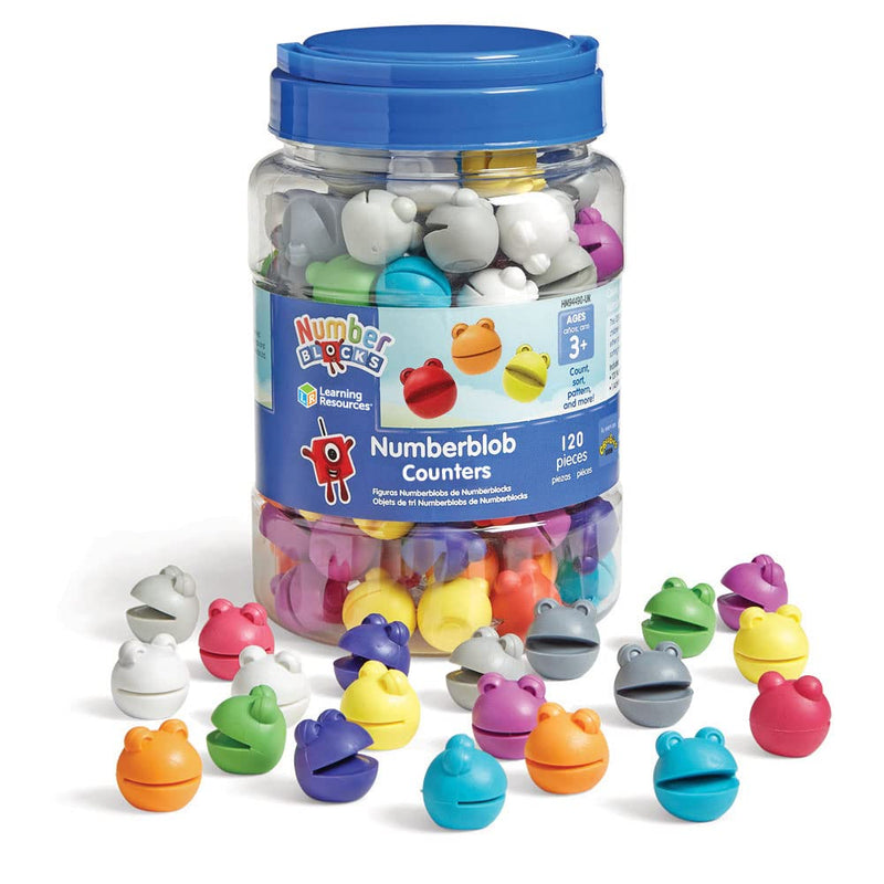Learning Resources Numberblocks Numberblobs Counting Set, Ages 3+, Maths Counters for Kids, Sorting & Counting Classroom Resource, 120 Colourful Pieces