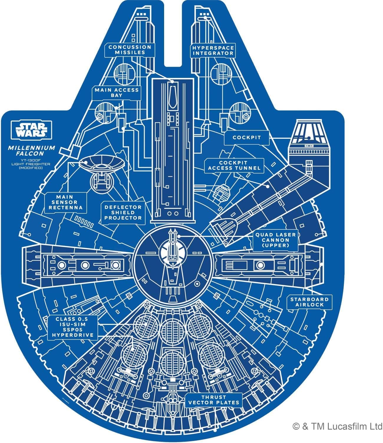 Ridley's Star Wars Millennium Falcon Double-Sided Jigsaw Puzzle, 0810073341784