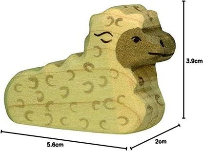 Holztiger Lamm, liegend, 80077
