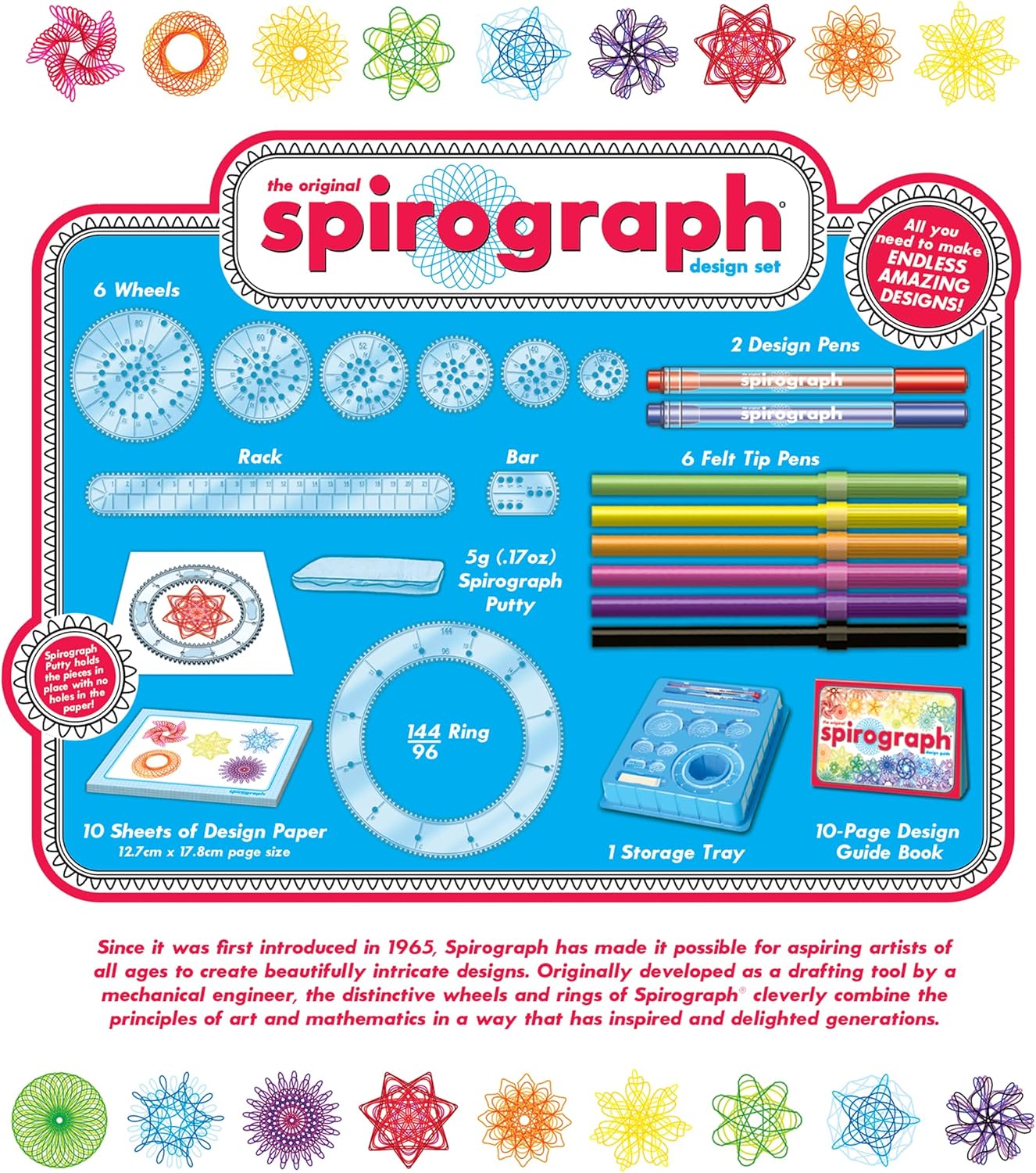 Spirograph Design Set, Multicolor, One Size (SP101