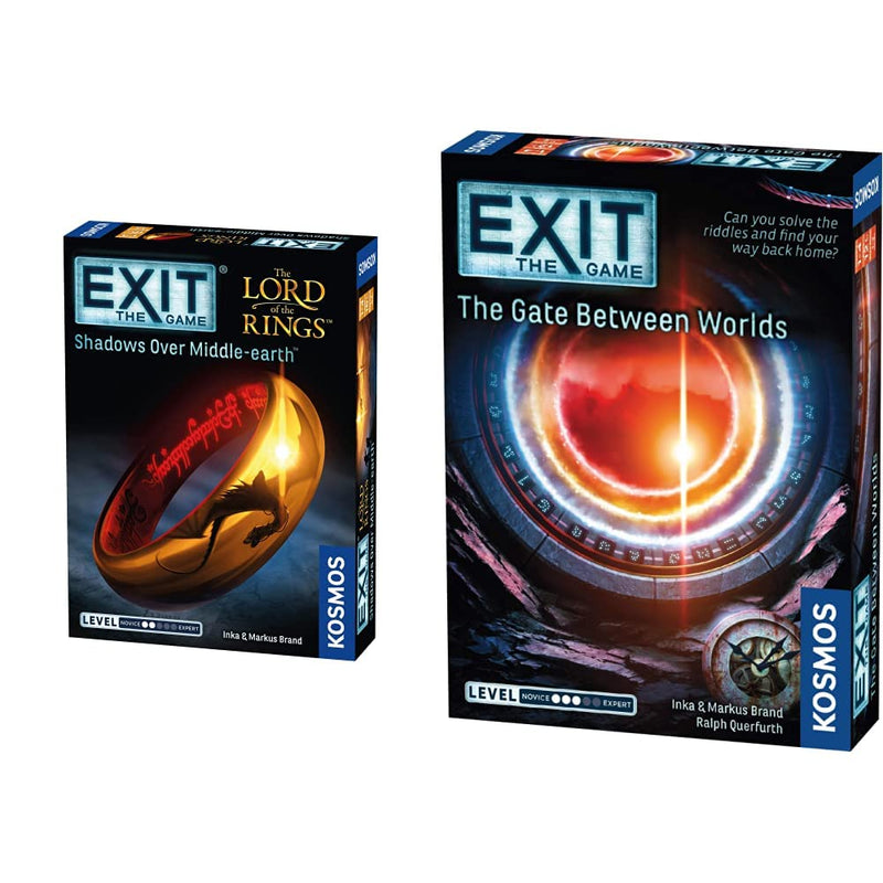 Thames & Kosmos | 692683 | EXiT: The Lord Of The Rings – Shadows Over Middle-Earth & | 692879 | EXiT: The Gate Between Worlds| Difficulty Level: 3 out of 5| Unique Escape Room Game, 1-4 Players