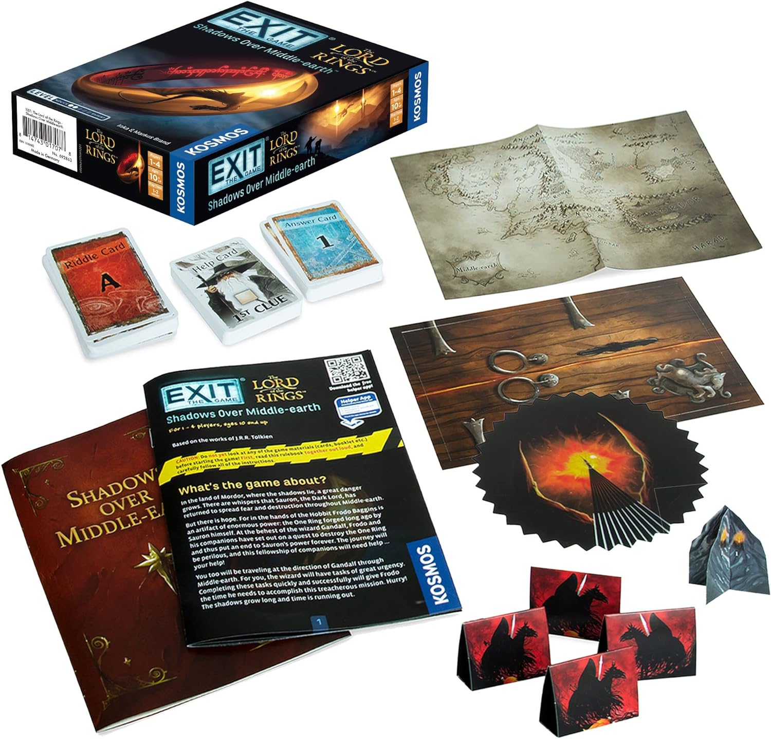 Thames & Kosmos | 692683 | EXiT: The Lord Of The Rings – Shadows Over Middle-Earth & | 692879 | EXiT: The Gate Between Worlds| Difficulty Level: 3 out of 5| Unique Escape Room Game, 1-4 Players