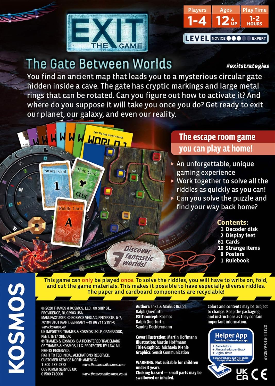 Thames & Kosmos | 692683 | EXiT: The Lord Of The Rings – Shadows Over Middle-Earth & | 692879 | EXiT: The Gate Between Worlds| Difficulty Level: 3 out of 5| Unique Escape Room Game, 1-4 Players