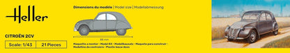 Heller HEL56175 Citroen 2 CV Model Kit, Various, Mittel