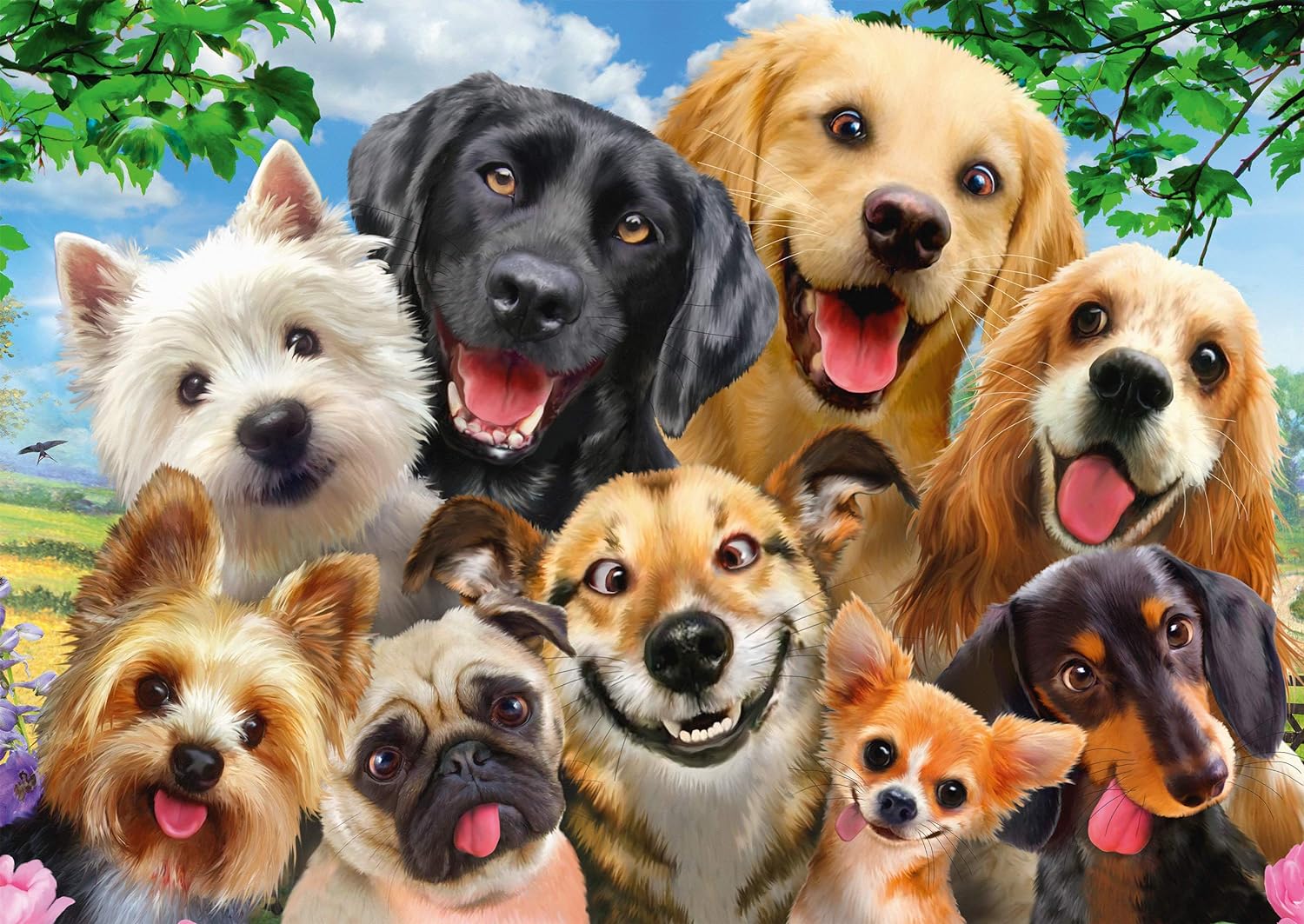 Schmidt | Dog Selfie Puzzle - 500pc | Puzzle | Ages 12+ | 1 Players